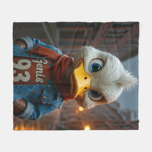 Stijlvolle eend in de stad fleece deken (Voorkant (Horizontaal))