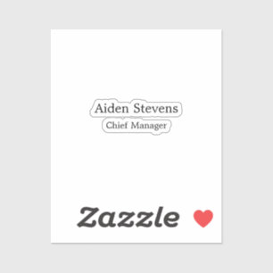 Stijlvolle eenvoudige effen zwart-wit minimalistis sticker