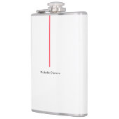 Stijlvolle Eenvoudige Plain Zwart & Wit Rood Minim Heupfles (Links)