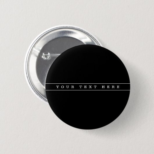 Stijlvolle eenvoudige tekst en dunne strepen ronde button 5,7 cm (Voorkant /achterkant)