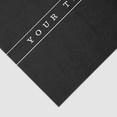 Stijlvolle eenvoudige tekst en dunne strepen tissuepapier (Detail)