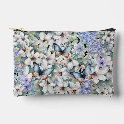 Stijlvolle & Elegante Bloemenvlinders Make-up Bag Etui (Voorkant)