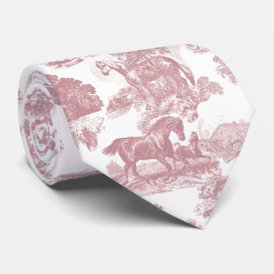 Stijlvolle elegante chique roze paarden toilet stropdas