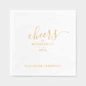 Stijlvolle elegante gejuich voor Jubileum pensione Folie Servetten (Voorkant)