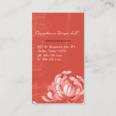 Stijlvolle elegante monogram rood visitekaartje (Achterkant)