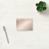 Stijlvolle, elegante Roos Gold Glitter-schijven Post-it® Notes (Kantoor)