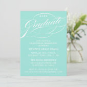 STIJLVOLLE ELEGANTE SCRIPT AFSTUDEREN PARTY INVITA KAART (Staand voorkant)