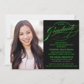 STIJLVOLLE ELEGANTE SCRIPT AFSTUDEREN PARTY INVITA KAART (Voorkant)