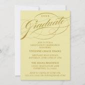 STIJLVOLLE ELEGANTE SCRIPT AFSTUDEREN PARTY INVITA KAART (Voorkant)