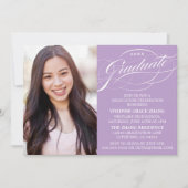 STIJLVOLLE ELEGANTE SCRIPT AFSTUDEREN PARTY INVITA KAART (Voorkant)