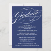 STIJLVOLLE ELEGANTE SCRIPT AFSTUDEREN PARTY INVITA KAART (Voorkant)