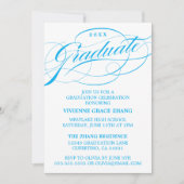 STIJLVOLLE ELEGANTE SCRIPT AFSTUDEREN PARTY INVITA KAART (Voorkant)