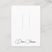 Stijlvolle Elegante Script Hair Clip Display Visitekaartje (Voorkant)