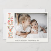 Stijlvolle elegante Valentijnsdag fotokaart Feestdagenkaart (Voorkant)