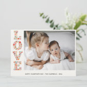 Stijlvolle elegante Valentijnsdag fotokaart Feestdagenkaart (Staand voorkant)