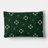 Stijlvolle Emerald & Pearl Abstracte Dot Art Patte Etui (Achterkant)