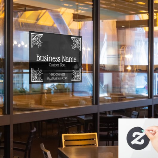 Stijlvolle, en elegante business raamsticker (Restaurant Raam)