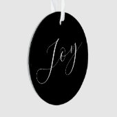 Stijlvolle en elegante kerst "JOY" Ornament (voorkant)