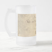 Stijlvolle en humoristische 100e verjaardag matglas bierpul (Links)