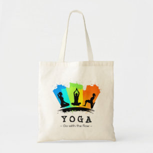 Stijlvolle en kleurrijke pilaren die u bij uw werk tote bag