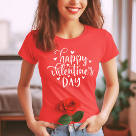 Stijlvolle en trendy Happy Valentijnsdag T-shirt