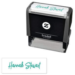 Stijlvolle en trendy turquoise minimalistische mei zelfinktende stempel