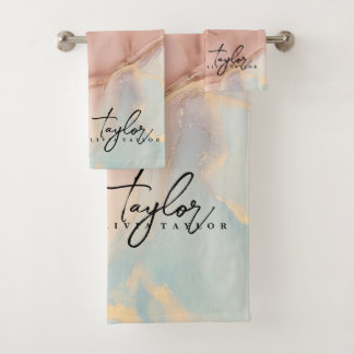 Stijlvolle en zachte badhanddoek van goud marmer bad handdoek