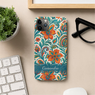 Stijlvolle etnische kleurrijke Paisley Floral Art  iPhone 11 Pro Max Hoesje