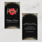 Stijlvolle evenementenplanner visitekaartje (Voorkant / Achterkant)