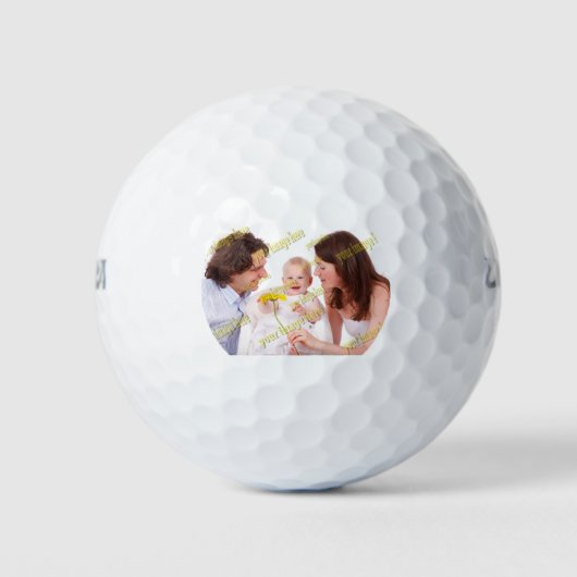 Stijlvolle Fab Photo Collage Cool Family Golfballen (Voorkant)