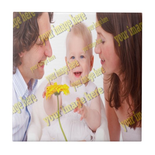 Stijlvolle Fab Photo Collage Cool Family Tegeltje (Voorkant)