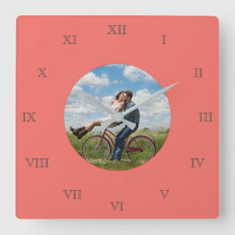 Stijlvolle Fab Photo Collage Cool Family Vierkante Klok