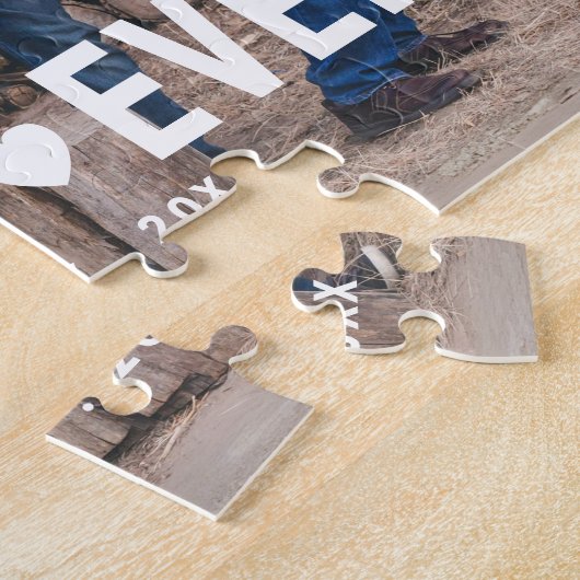 Stijlvolle familiefoto beste familie ooit legpuzzel (Zijkant)