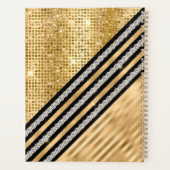 Stijlvolle faux Crystal en Gold glitter Persoonlij Planner (Achterkant)