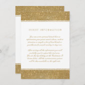 Stijlvolle Faux Gold Glitter Wedding Insert Kaart (Voorkant / Achterkant)