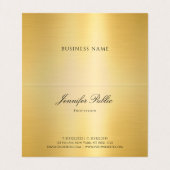 Stijlvolle Faux Gold Handwrite Moderne Sjabloon Visitekaartjes (Binnenkant ongevouwen)