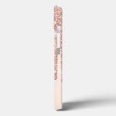 Stijlvolle Faux Lashes Glitter Roos Gold Drivers Case-Mate iPhone Case (Achterkant / Links)