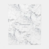 Stijlvolle Faux Marble Texture and Custom Family N Fleece Deken (Voorkant)