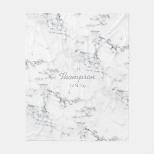 Stijlvolle Faux Marble Texture and Custom Family N Fleece Deken (Voorkant)