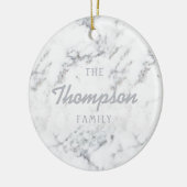 Stijlvolle Faux Marble Texture and Custom Family N Keramisch Ornament (Links)
