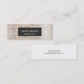 Stijlvolle Faux Silver Sequins Beauty Mode Retro Mini Visitekaartje (Voorkant / Achterkant)