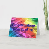 Stijlvolle felicitaties van ons allemaal! kaart (Voorkant)