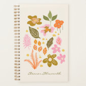 Stijlvolle Floral Illustratie Roze groene aangepas Planner (Voorkant)