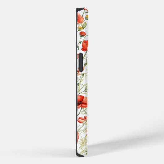 Stijlvolle Floral Poppies Waterverf Art Case-Mate iPhone Case (Achterkant / Rechts)