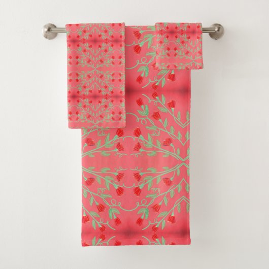 Stijlvolle Floral print Bad Handdoek (Insitu)