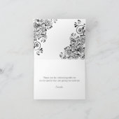 Stijlvolle Floral Scroll Bedankkaart (Binnen)