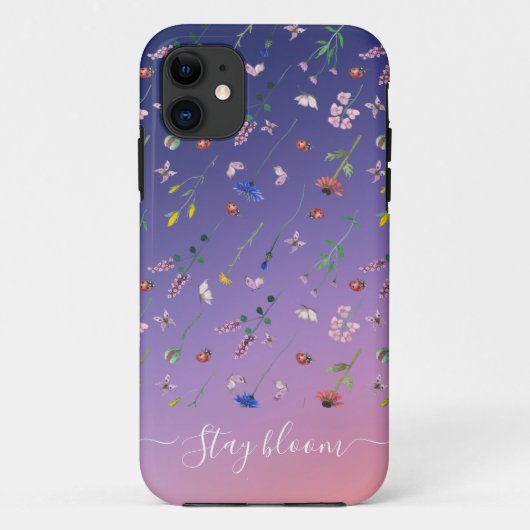 Stijlvolle Florale botanische IPhone Case (Achterkant)