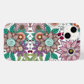 Stijlvolle florale doodles levendig design Case-Mate iPhone case (Achterkant (horizontaal))