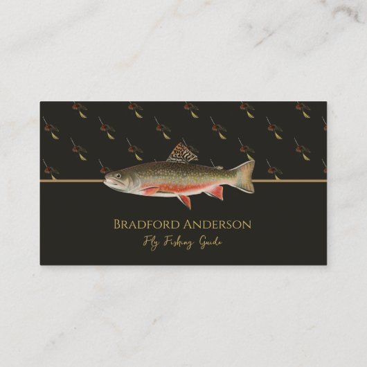 Stijlvolle Fly Fishing Guide Visitekaartje (Achterkant)