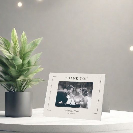  Stijlvolle foto bruiloft dank u kaart